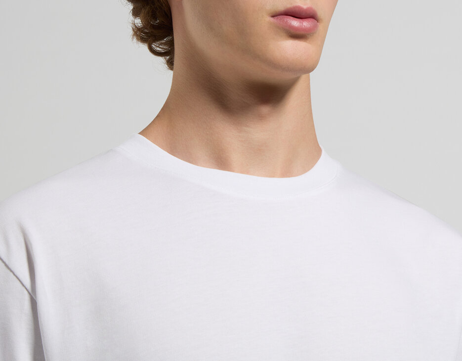 Men’s T-shirt with bold back print, WHITE Men’s T-shirt with bold back print, WHITE, hi-res-1