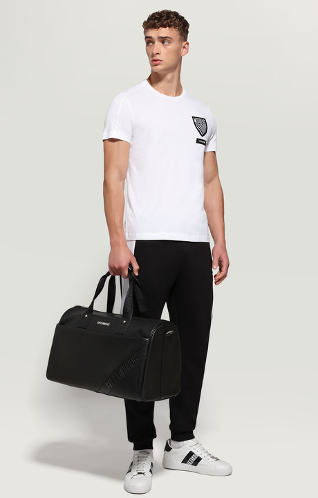 Men's T-shirt with patch, OPTICAL WHITE, hi-res-1