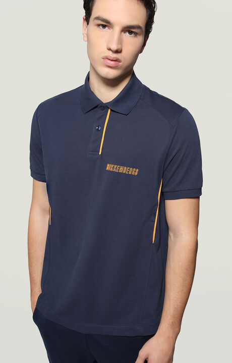 comercio traqueteo Redundante Men's polo shirt with raised logo | BLUE | Bikkembergs