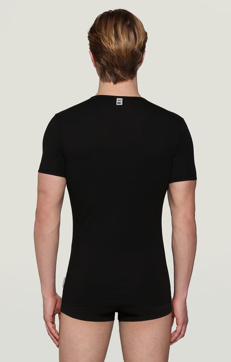 2-pack men's V-neck undershirt, BLACK 2-pack men's V-neck undershirt, BLACK, hi-res-1