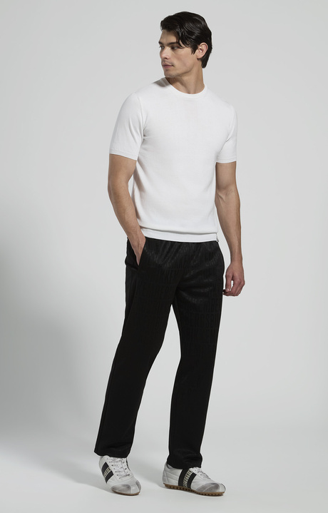 Men's knit T-shirt, WHITE, hi-res-1