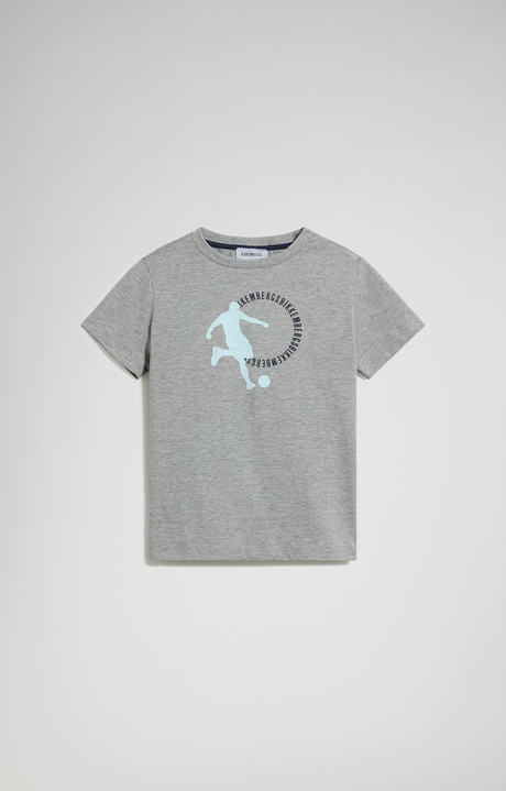 Boys' Slim-Fit Soccer Print T-Shirt, GREY MELANGE, hi-res-1