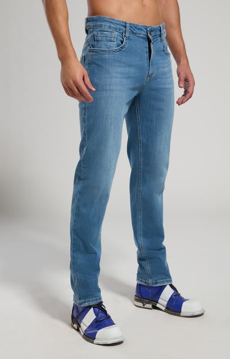 Regular fit men's jeans, BLUE DENIM LIGHT LAV.2, hi-res-1