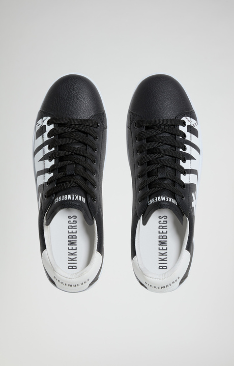 Recoba men's printed sneakers, BLACK/WHITE, hi-res-1