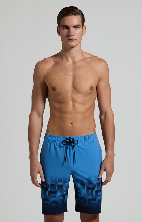 Men's long boardshorts, BLUE Men's long boardshorts, BLUE, hi-res-1