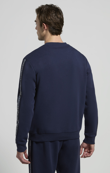 Men&rsquo;s sweatshirt with tape detailing, BLACK IRIS, hi-res-1