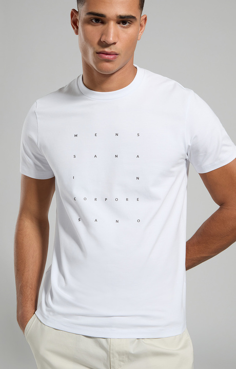 Slim fit men's shirt, WHITE, hi-res-1