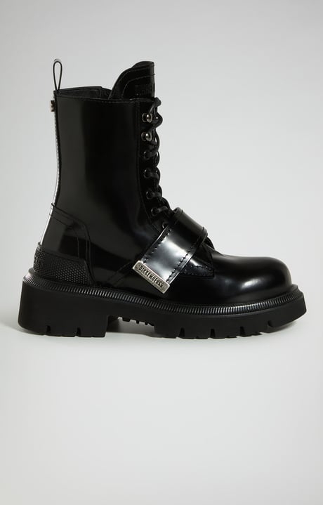 Dress women’s lace-up ankle boots , BLACK Dress women’s lace-up ankle boots , BLACK, hi-res-1