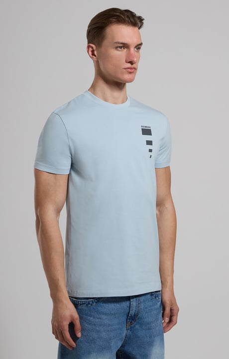 Slim fit printed men’s T-shirt, CELESTIAL BLUE Slim fit printed men’s T-shirt, CELESTIAL BLUE, hi-res-1