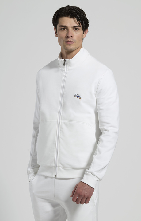 Men&rsquo;s sweatshirt with embroidered flap, WHITE, hi-res-1