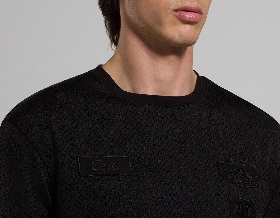 Men’s mesh T-shirt, BLACK Men’s mesh T-shirt, BLACK, hi-res-1