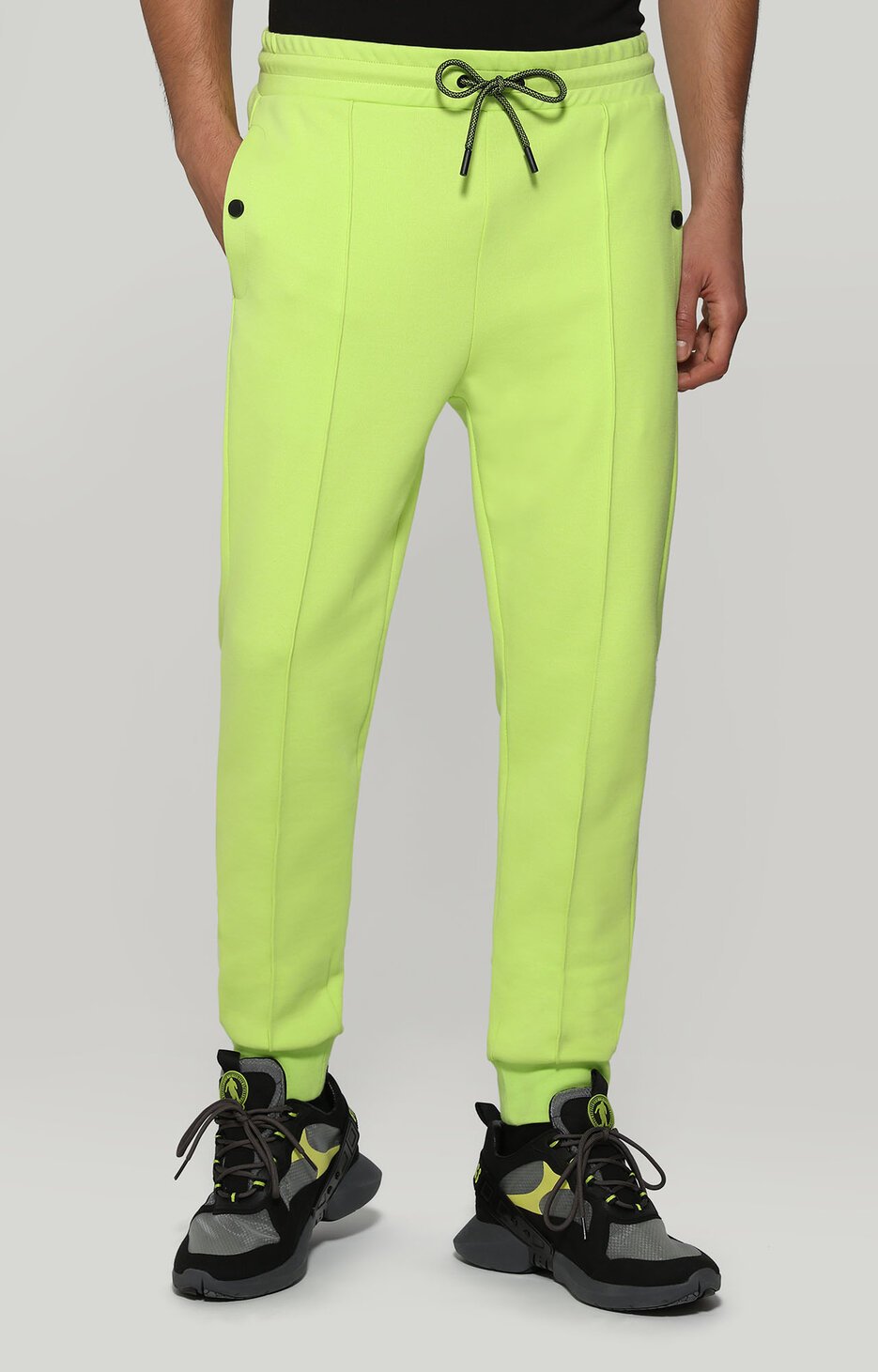 Men's fleece sweatpants with Soccer print, GREEN Men's fleece sweatpants with Soccer print, GREEN, hi-res-1