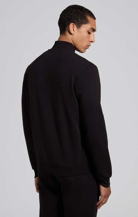 Men's black raglan sweatshirt, BLACK, hi-res-1
