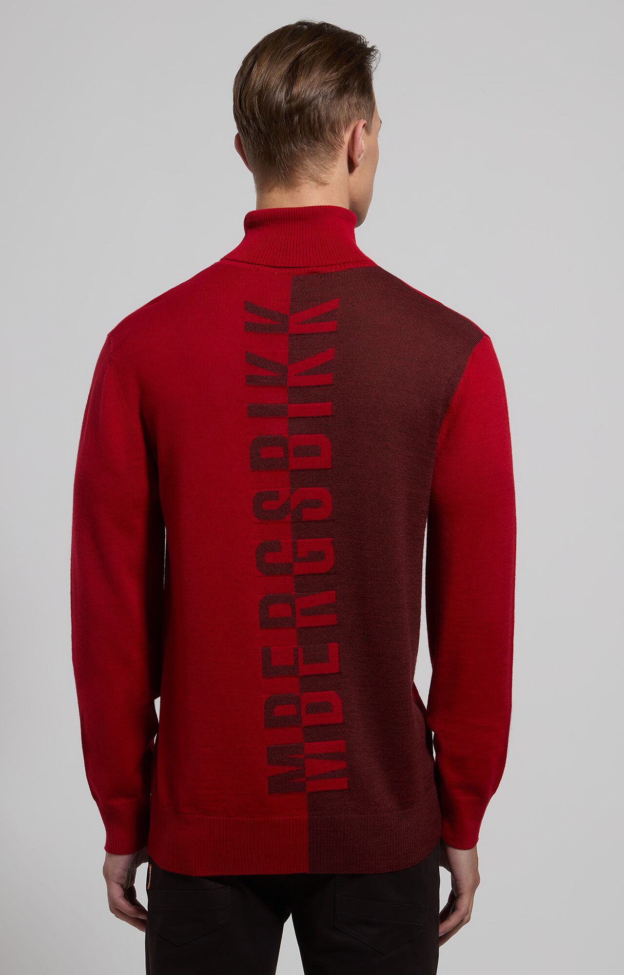 BIKKEMBERGS ビッケンバーグ モックネック ニットセーター M Bikkembergs ブラックニットセーター BIKKEMBERGS ビッケンバーグ