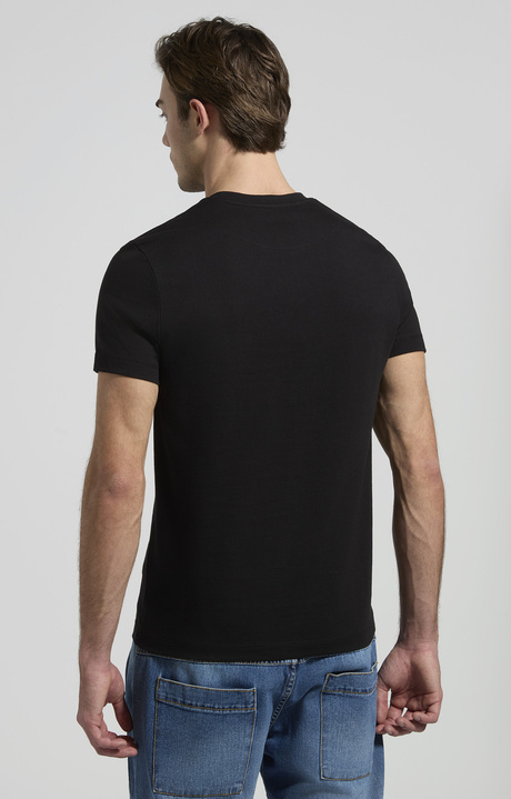 Men's contrast-print T-shirt, BLACK, hi-res-1