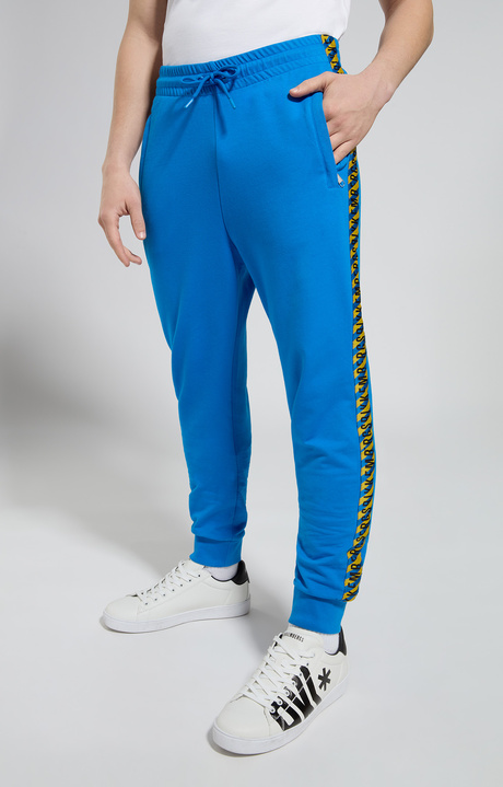 Men's joggers with contrast details, ELECTRIC BLUE LEMONADE, hi-res-1