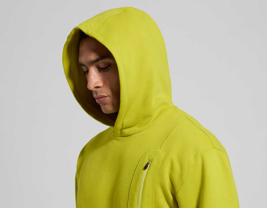 Men's yellow oversized cotton sweatshirt, CITRONNELLE, hi-res-1
