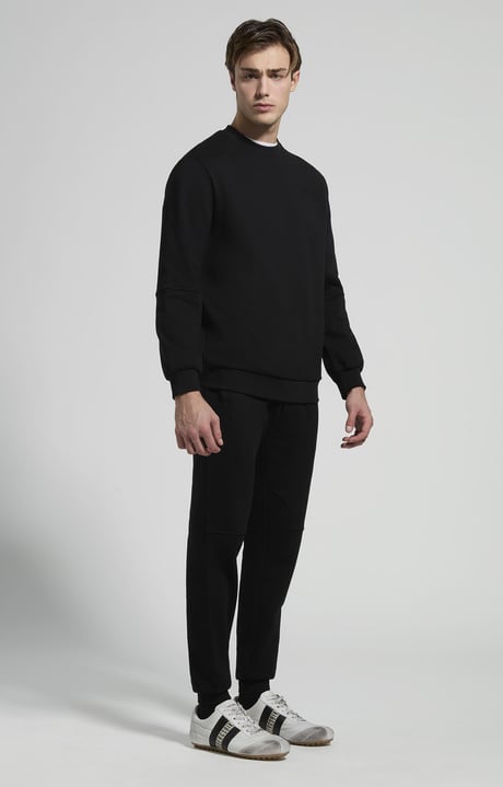 Pantaloni in felpa uomo, BLACK, hi-res-1