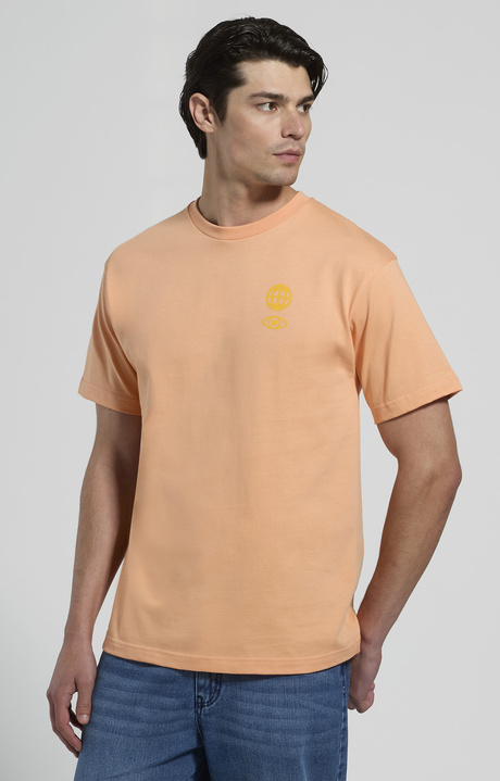 Men's back-print T-shirt, SHELL CORAL, hi-res-1