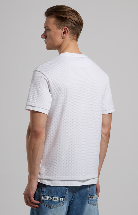 Men’s mesh T-shirt, WHITE Men’s mesh T-shirt, WHITE, hi-res-1