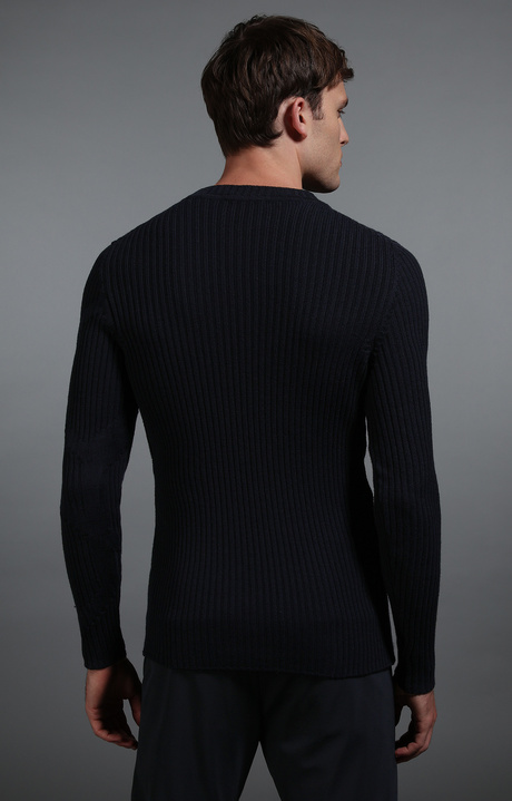 Men's navy sweater, NAVY, hi-res-1