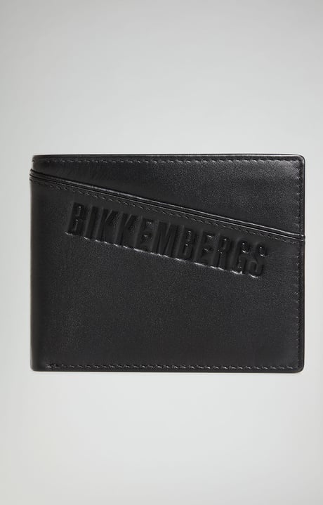 Men's wallet with embossed logo, BLACK Men's wallet with embossed logo, BLACK, hi-res-1