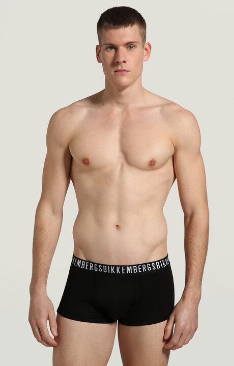 Boxer de bain homme long uni noir poche zippée permanent