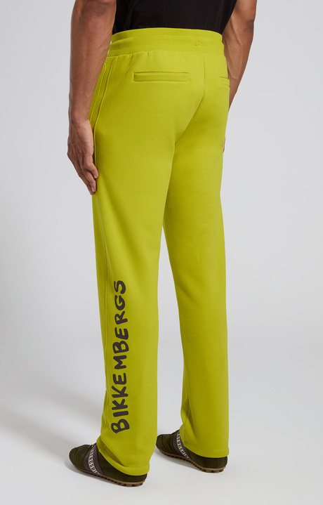Men's yellow sweatpants with pop logo, CITRONNELLE, hi-res-1