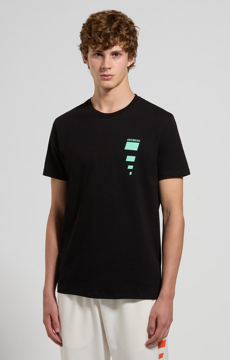 Slim fit printed men’s T-shirt, BLACK, hi-res-1