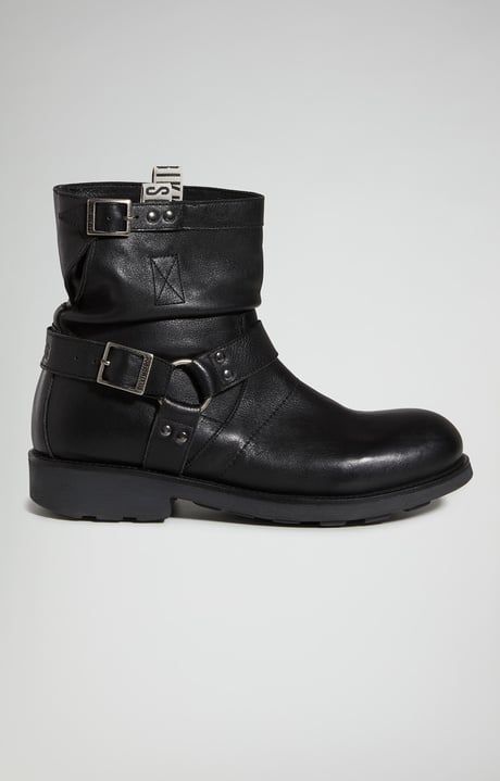 Men’s biker boots Vintage, BLACK Men’s biker boots Vintage, BLACK, hi-res-1