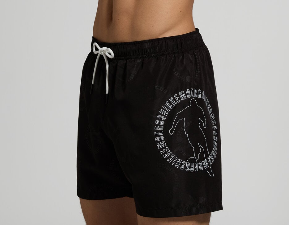 Men's print boardshorts, BLACK Men's print boardshorts, BLACK, hi-res-1