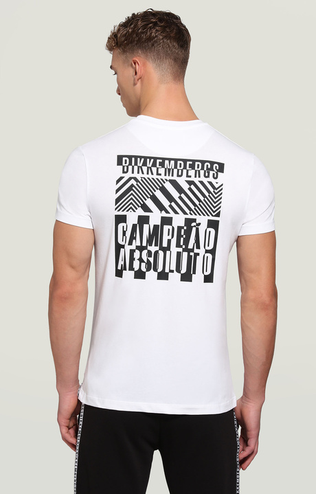 Men's T-shirt optical print, OPTICAL WHITE, hi-res-1