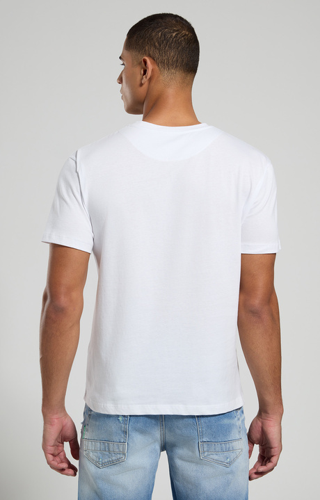 T-shirt uomo con intarsi, WHITE, hi-res-1