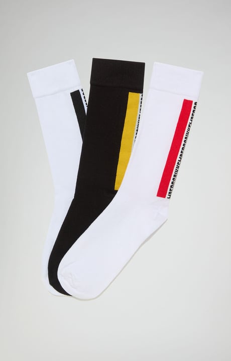 3-pack unisex athletic socks - contrast band, MULTICOLOR 3-pack unisex athletic socks - contrast band, MULTICOLOR, hi-res-1
