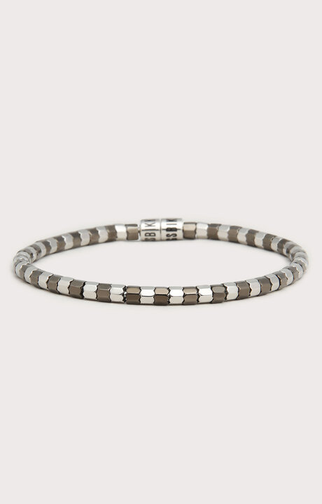 bikkembergs Men's Grey stainless steel bracelet