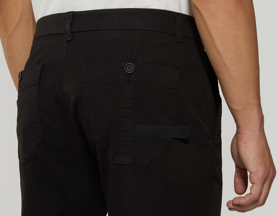 Men's pants with pocket detail, BLACK Men's pants with pocket detail, BLACK, hi-res-1