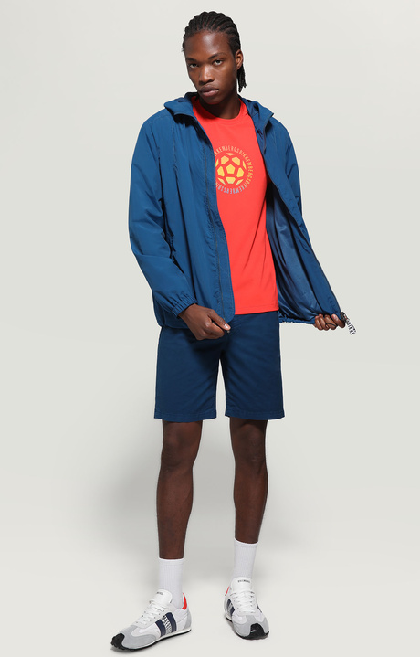Men's T-shirt flock print, ORANGE, hi-res-1