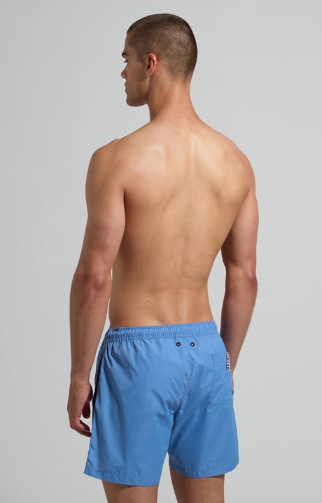 Men's swim shorts - tape insert, BLUE Men's swim shorts - tape insert, BLUE, hi-res-1