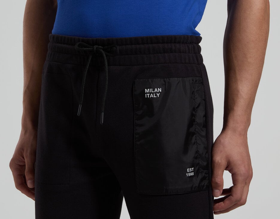 Men's fleece joggers, BLACK Men's fleece joggers, BLACK, hi-res-1