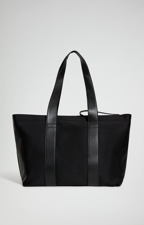 Maxi logo shopping bag, BLACK Maxi logo shopping bag, BLACK, hi-res-1