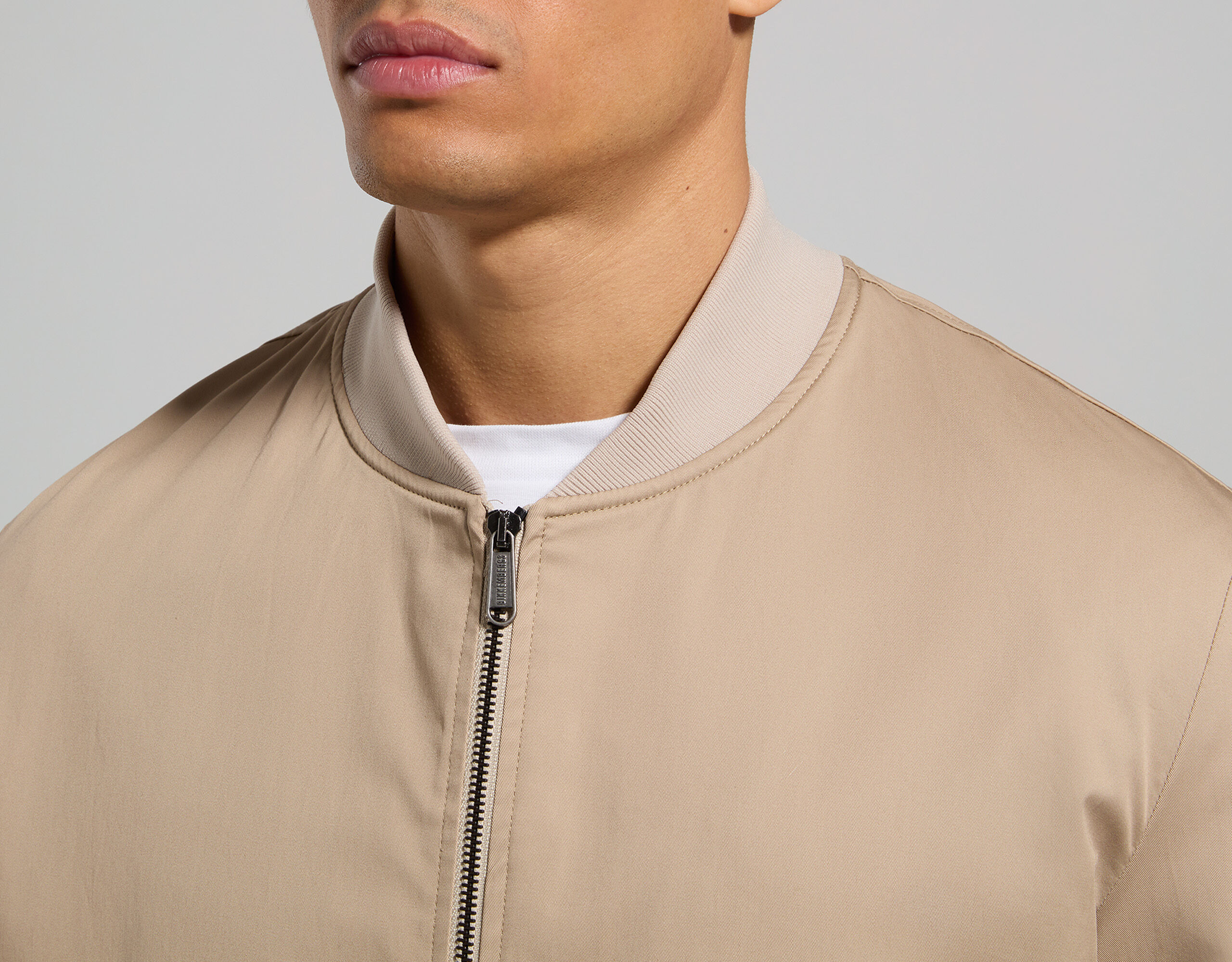 Leather and canvas men's bomber jacket | Bikkembergs