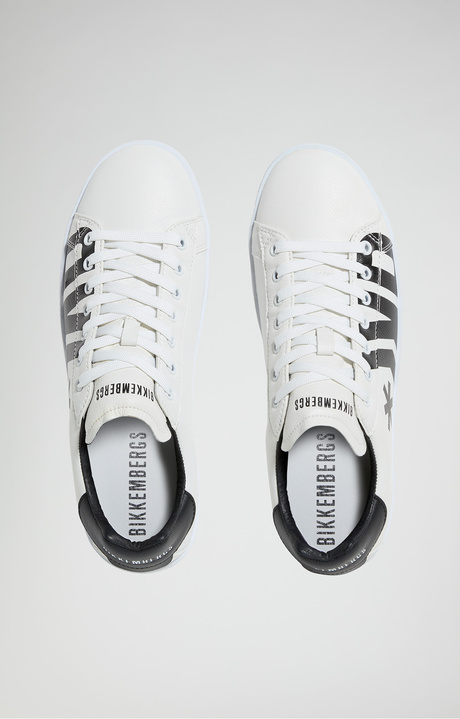 Recoba men's printed sneakers, WHITE/BLACK, hi-res-1