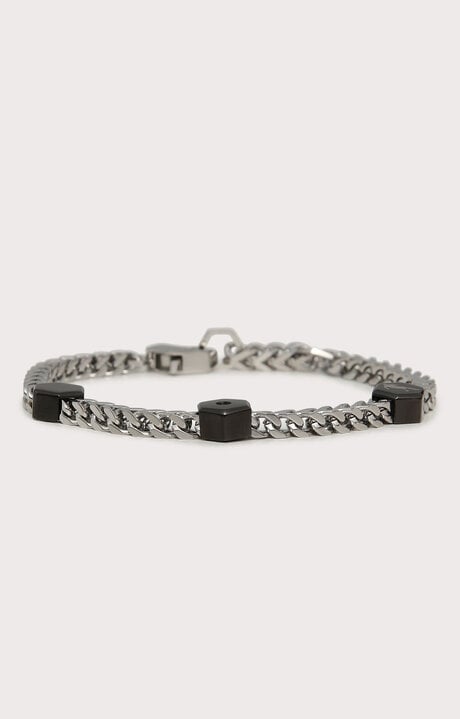 bikkembergs Men's Grey bracelet with diamonds
