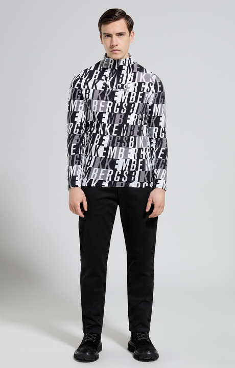 Men's camouflage ski T-shirt, ALL OVER BLACK, hi-res-1
