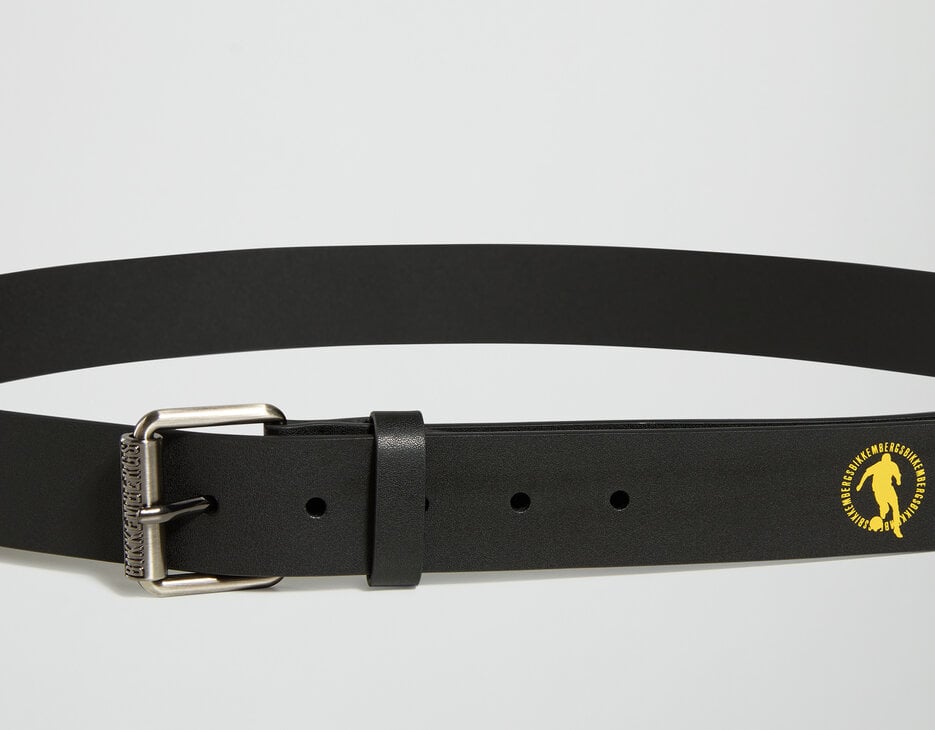 Player men's leather belt, BLACK Player men's leather belt, BLACK, hi-res-1