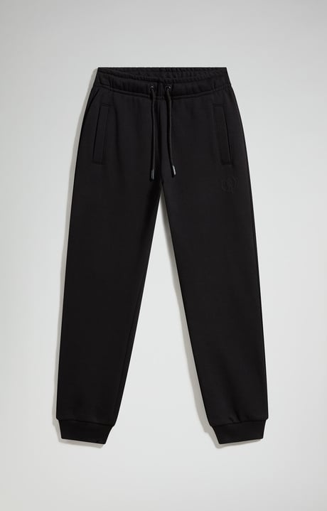 Solid color junior's tracksuit set, BLACK Solid color junior's tracksuit set, BLACK, hi-res-1
