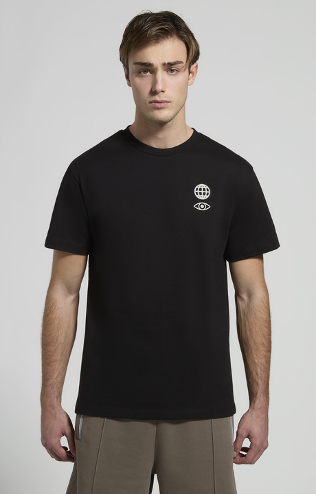 Men's back-print T-shirt, BLACK, hi-res-1