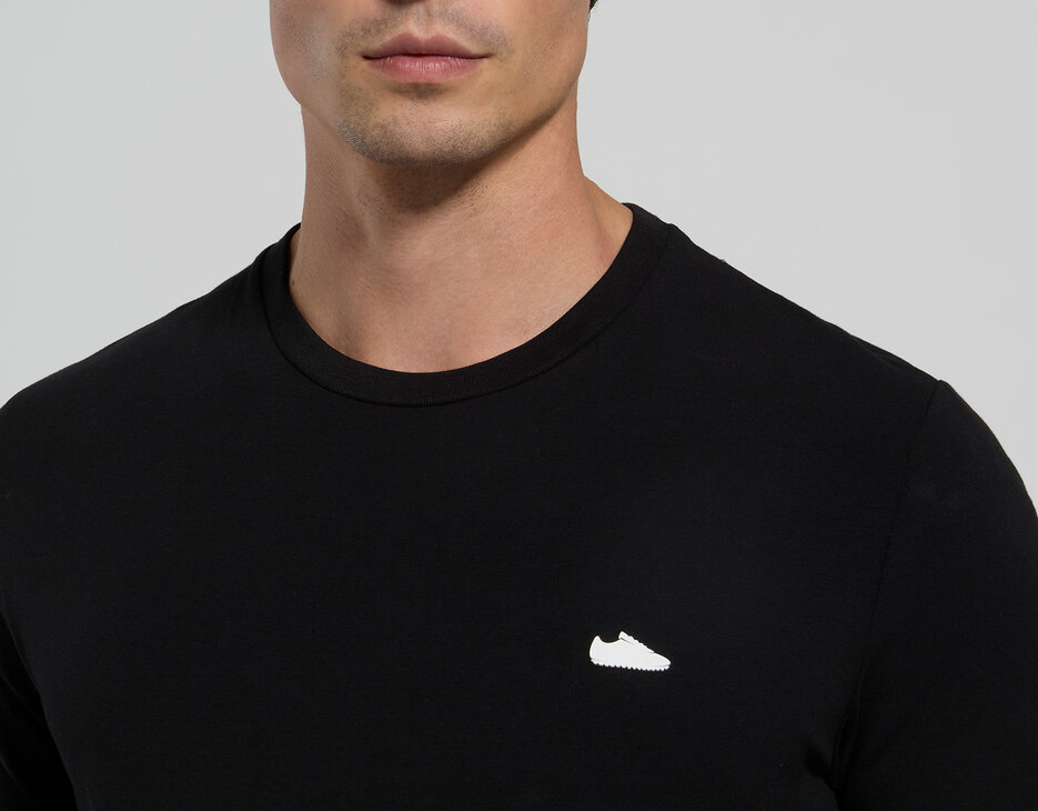 Men's contrast-detail T-shirt, BLACK, hi-res-1