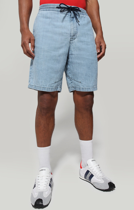 Men's denim shorts, BLUE DENIM, hi-res-1