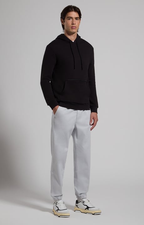 Men's sweatshirt with maxi zip pocket, BLACK, hi-res-1